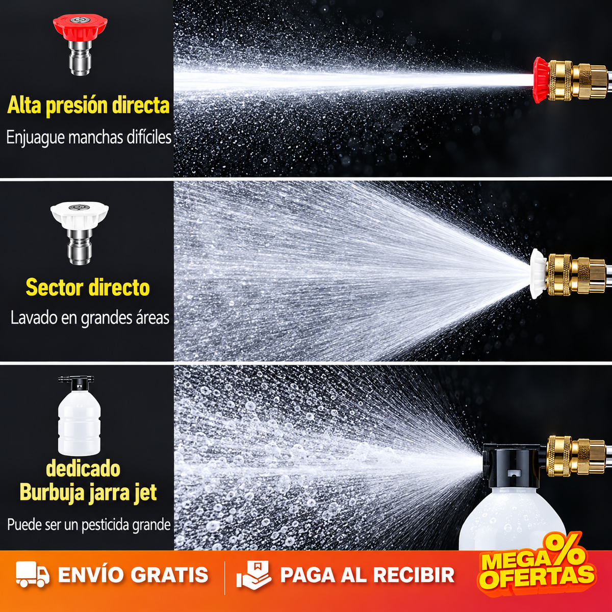 Hidrolavadora Inalámbrica Portátil de Alta Presión y Sin Cabos - con 1 Batería Gratis! 🎁
